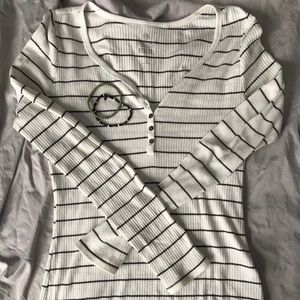 Striped Long Sleeve Henley